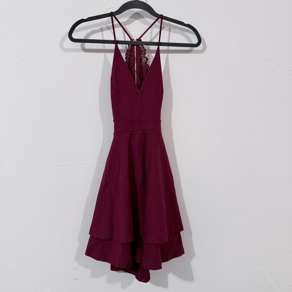 Windsor, Late night fantasy Open back fit flare dress, size xs
